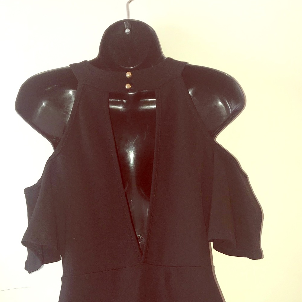 Black Ruffle Detail Dress - Picture 8 of 8